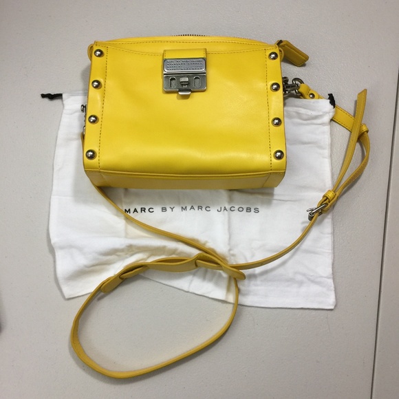 Marc By Marc Jacobs Handbags - Marc by Marc Jacobs Yellow Studded Crossbody Bag